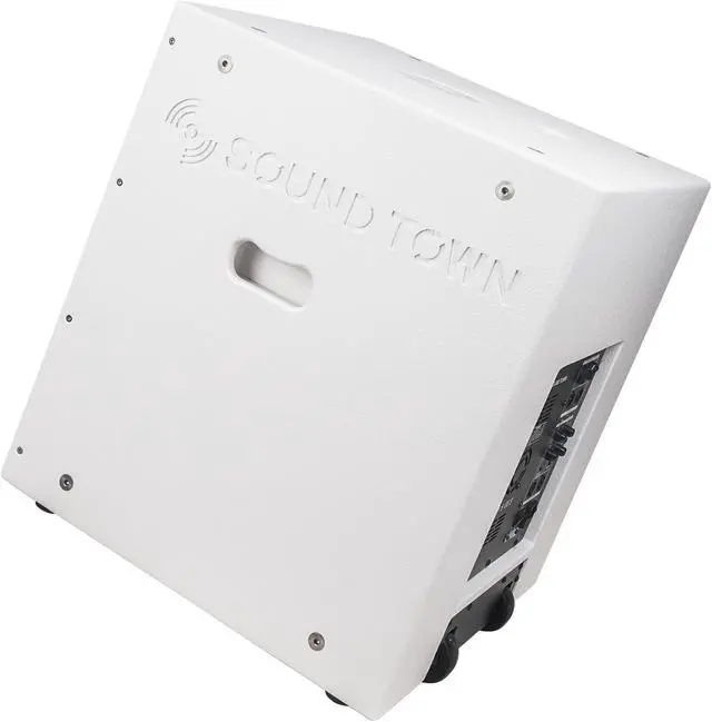 Alt view image 6 of 7 - Sound Town 2000W 18" Active Powered Subwoofer with 2 Speaker Outputs, DJ/PA Pro Audio Sub with 4" Voice Coil, White (CARPO-18SWPW)