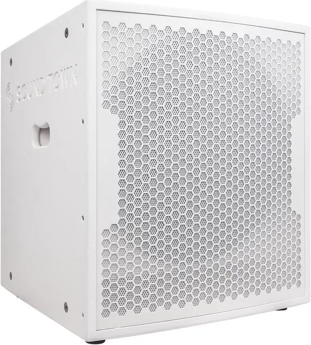 Main image of Sound Town 2000W 18" Active Powered Subwoofer with 2 Speaker Outputs, DJ/PA Pro Audio Sub with 4" Voice Coil, White (CARPO-18SWPW)