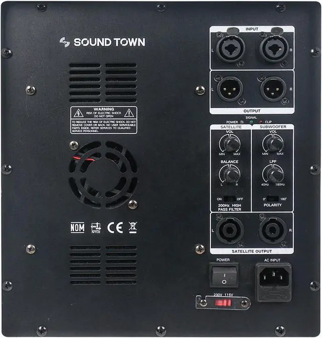 Alt view image 5 of 7 - Sound Town 2000W 18" Active Powered Subwoofer with 2 Speaker Outputs, DJ/PA Pro Audio Sub with 4" Voice Coil, White (CARPO-18SWPW)