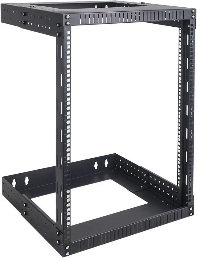 Main image of Sound Town 2-Post 15U Wall-Mount Open Frame Server and Network Equipment Rack with Adjustable Depth 12"-20" (ST2PWOR-A15U)
