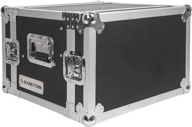 Alt view image 4 of 7 - Sound Town 4U Rack Case with 2U Rack Drawer for 19" Amps/Mixers/Microphone Receivers (STRC-4U2DR)