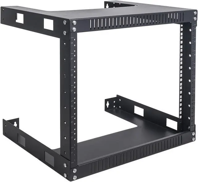 Main image of Sound Town 2-Post 8U Wall Mount Open Frame Rack, 16" Depth, for Servers, IT Equipment, Network Devices, AV, Patch Panels (ST2PWOR-8U)
