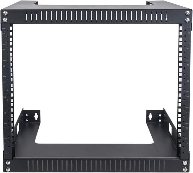 Alt view image 2 of 4 - Sound Town 2-Post 8U Wall Mount Open Frame Rack, 16" Depth, for Servers, IT Equipment, Network Devices, AV, Patch Panels (ST2PWOR-8U)