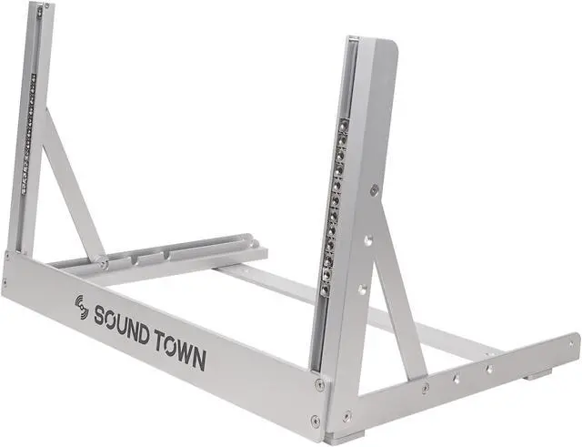 Alt view image 2 of 7 - Sound Town 6U Aluminum 2-Post Desktop Open-Frame Rack, Angle Adjustable, for Audio/Video, Network Switches, Routers, Patch Panels (2PF-6A)