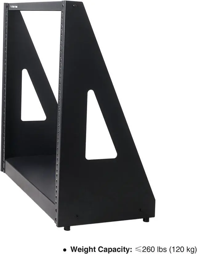 Alt view image 4 of 5 - Sound Town 12U 2-Post Heavy-Duty Open-Frame Rack, for Audio/Video, Network Switches, Servers, UPS Systems (ST2PF-12HD)