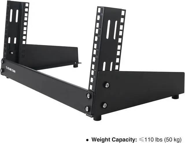 Alt view image 4 of 5 - Sound Town 4U 2-Post Desktop Open-Frame Rack, for Audio/Video, Network Switches, Routers, Patch Panels (ST2PF-4LW)