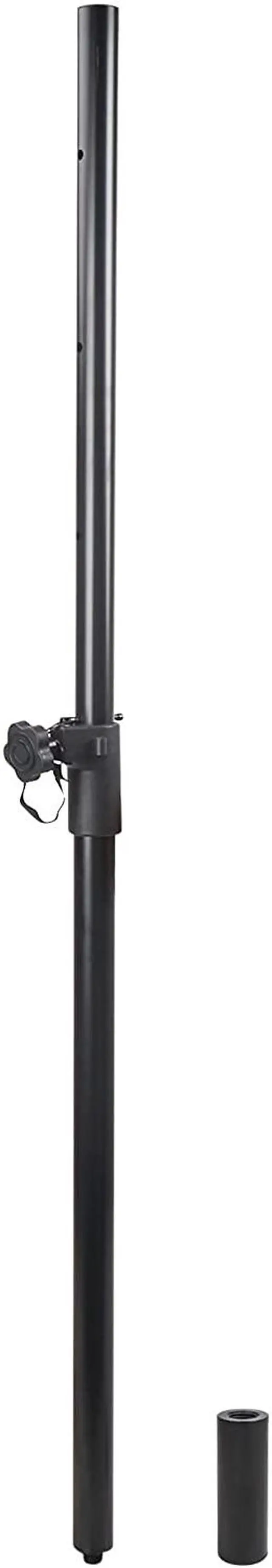 Alt view image 4 of 6 - Sound Town 2-Pack Subwoofer/Speaker Poles with Adjustable Height, with M20 Threaded Lower End & 35mm Adaptor, Black (STSDA-ADM54B-PAIR)