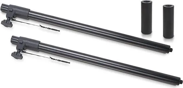 Alt view image 2 of 6 - Sound Town 2-Pack Subwoofer/Speaker Poles with Adjustable Height, with M20 Threaded Lower End & 35mm Adaptor, Black (STSDA-ADM54B-PAIR)