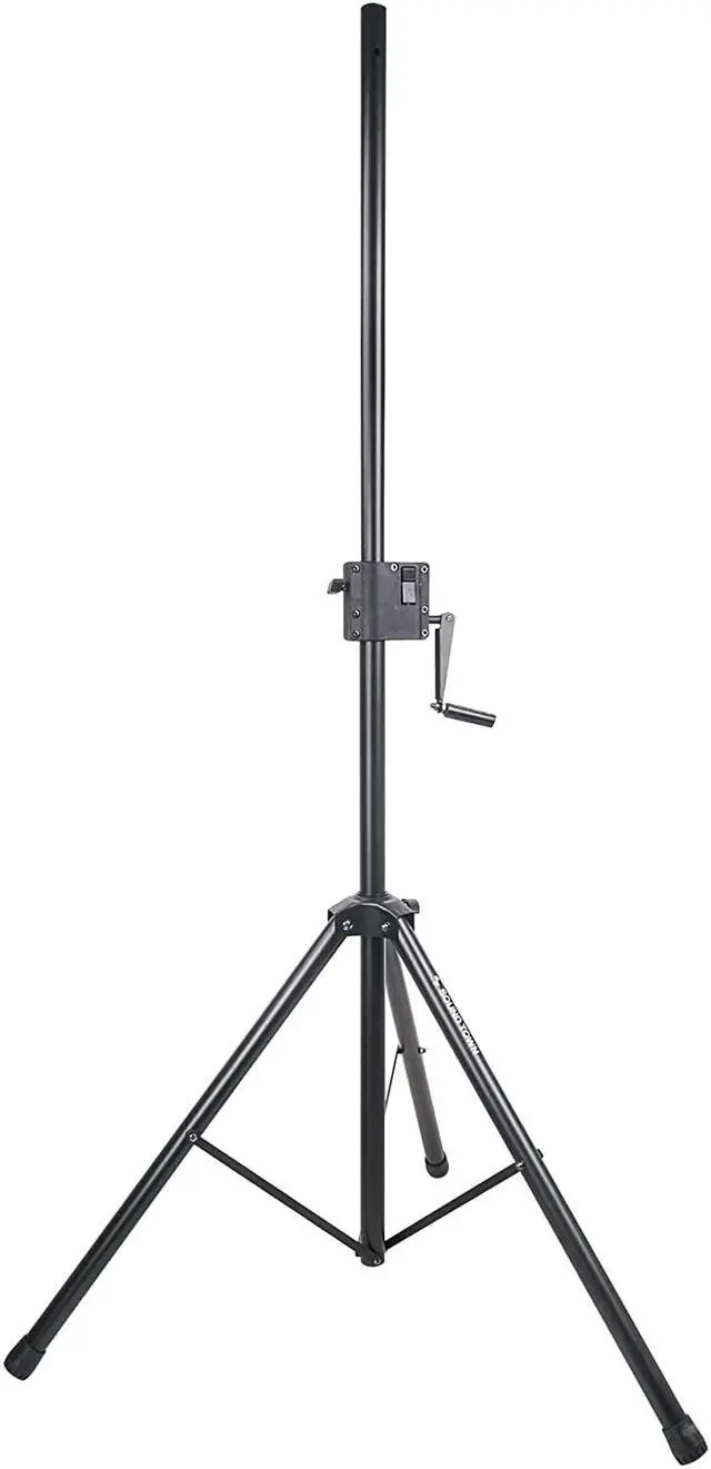 Alt view image 2 of 7 - Sound Town 2-Pack Crank-Up Tripod Speaker Stands, with Carry Bags, Pole-Mount Adapter Brackets, Black (STSDA-78CU-PAIR)