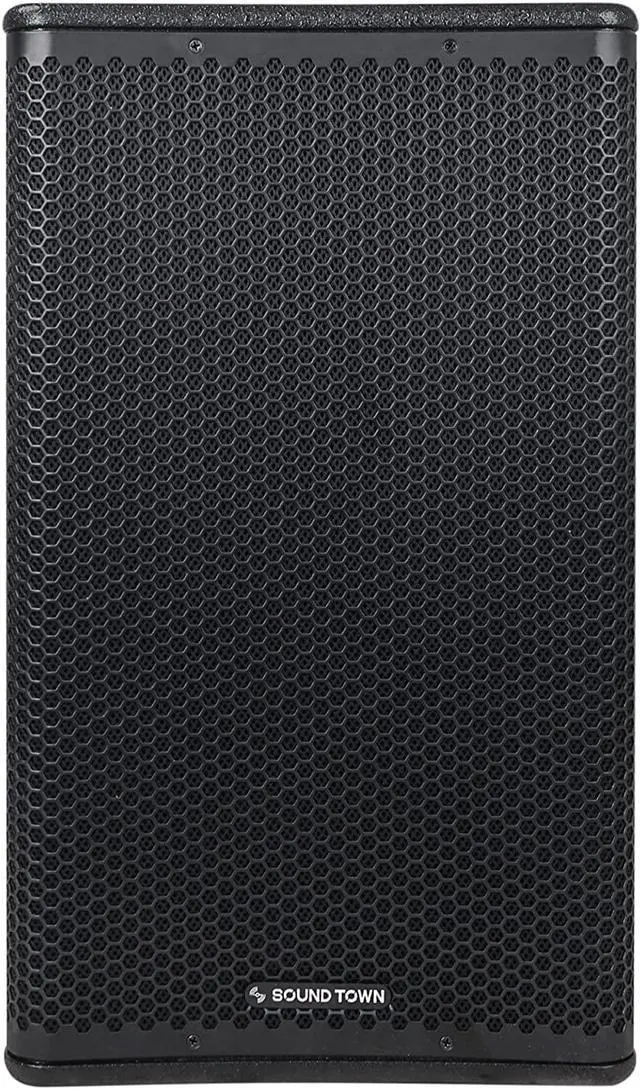 Alt view image 2 of 6 - Sound Town Oberon Series 12" 1200W Powered PA/DJ Speaker with 2-Channel Mixer and Onboard DSP, TWS Bluetooth, Plywood, Black (OBERON-112PW)