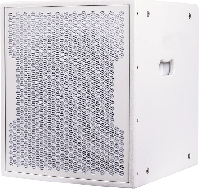 Alt view image 4 of 6 - Sound Town 2-Pack 15" 2000 Watts Powered PA DJ Subwoofers with DSP and Plywood Enclosure, White (CARME-15SWPW-PAIR)