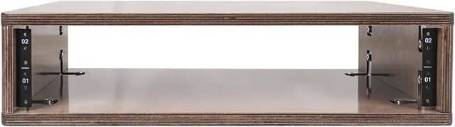 Alt view image 2 of 5 - Sound Town DIY 2U Studio Rack with Baltic Birch Plywood, Weathered Gray for Recording Room, Home Studio (SDRK-Y2B)