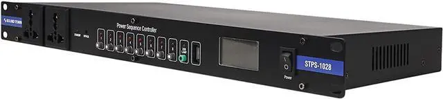 Alt view image 3 of 4 - Sound Town Rack-Mountable AC Power Conditioner / Sequencer with 10 Outlets, Protection, Voltage Display, for Stage, Studio, Home Theater (STPS-1028)