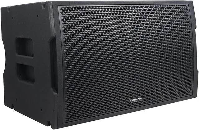 Main image of Sound Town 18" 2400W Water-Resistant Passive Line Array Subwoofer with 4.5" Voice Coil, Carbon Fiber Cone, Black (ZETHUS-IP118S)
