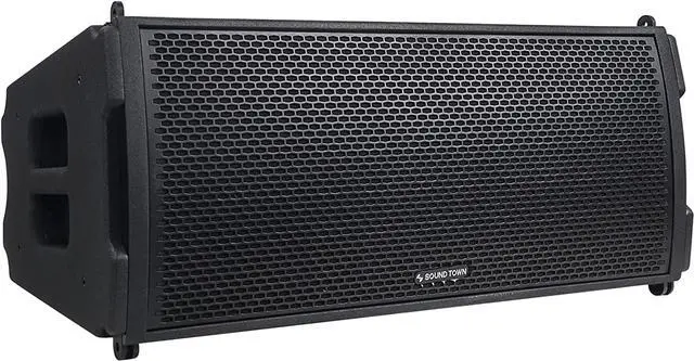 Alt view image 3 of 7 - Sound Town ZETHUS Series Water-Resistant Line Array Speaker System with Four 2 x 10 Line Array Speakers and One Flying Frame, Black (ZETHUS-IP210X4)