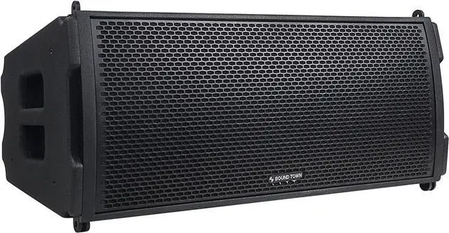 Main image of Sound Town Dual 10" Water-Resistant Passive Line Array Loudspeaker, Full Range/Bi-Amp Switchable, Black (ZETHUS-IP210)