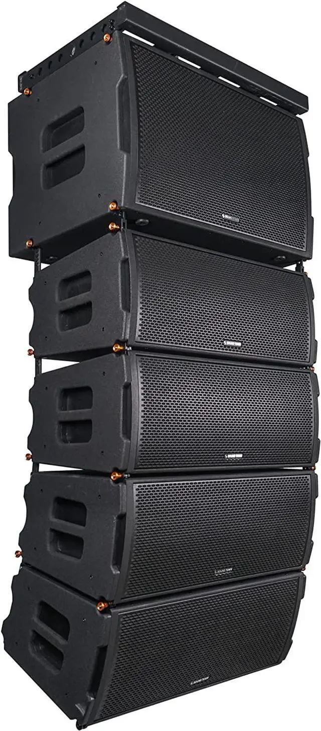 Main image of Sound Town ZETHUS Series Water-Resistant Line Array Speaker System with One 18" Subwoofer, Four 2 x 10 Line Array Speakers, One Flying Frame, Black (ZETHUS-IP118S210X4)