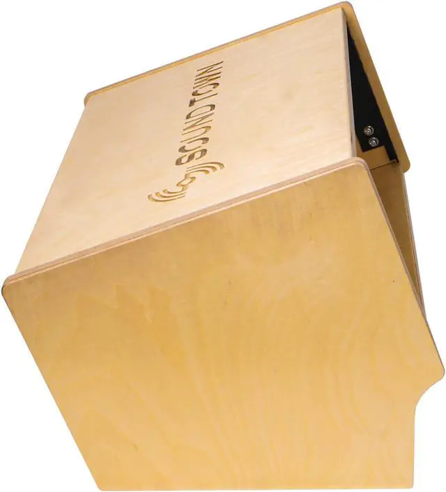 Alt view image 5 of 7 - Sound Town DIY 4U Angled Desktop Turret Studio Rack with Baltic Birch Plywood, Golden Oak, Assembly Required (SDRK-Y4SL)