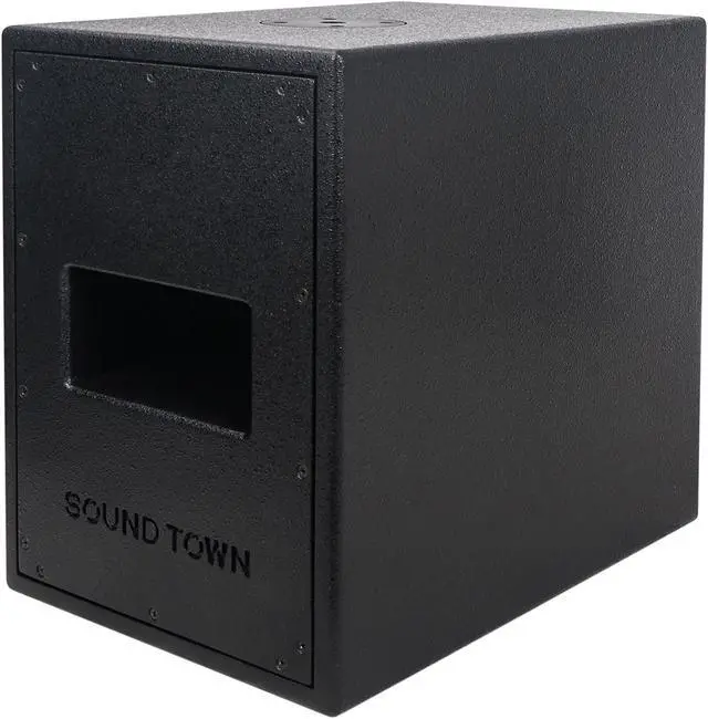 Alt view image 5 of 7 - Sound Town Line Array Column PA/DJ Speaker System with One 2 x 8" Powered Subwoofer w/ DSP,  TWS Bluetooth and Speaker Output, One 6 x 3" Line Array Column Speaker, Black (CARME-28M64)