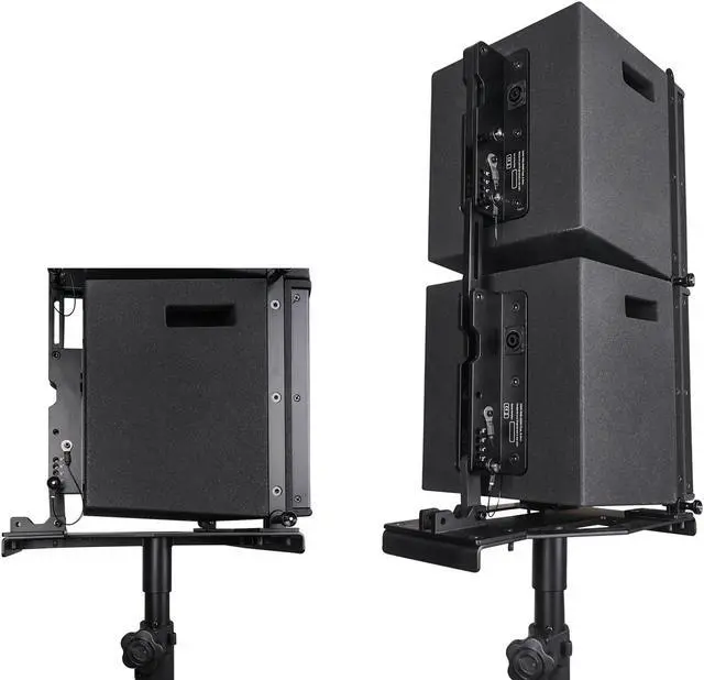 Alt view image 2 of 7 - Sound Town Line Array Speaker System with One 18" Powered Subwoofer w/DSP and Speaker Output, Two 6 x 3 Line Array Speakers, Black (CARME-18M3)