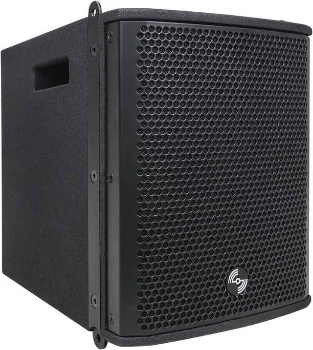 Alt view image 3 of 7 - Sound Town Line Array Speaker System with One 2x8 Powered Subwoofer w/DSP and Speaker Output, Two 6x3 Line Array Speakers, Black (CARME-28M3)