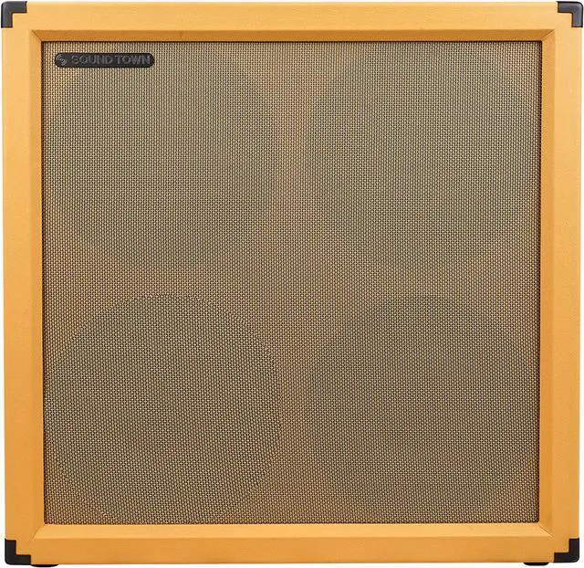 Alt view image 2 of 6 - Sound Town 4x12" Empty Guitar Speaker Cabinet, Birch Plywood, Orange, Wheat Cloth Grill, Compatible with Celestion/Eminence Speakers (GUC412OR-EC)
