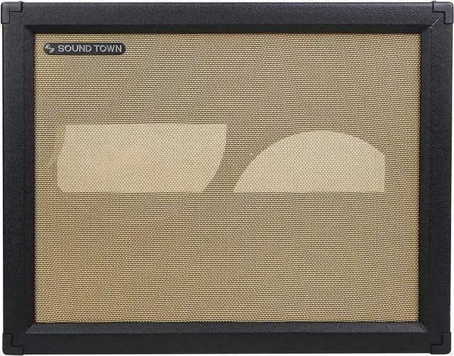 Alt view image 2 of 7 - Sound Town 2x12 Empty Guitar Speaker Cabinet, Birch Plywood, Black, Wheat Cloth Grill, Compatible with Celestion/Eminence Speakers (GUC212OBBK-EC)