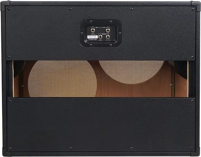 Alt view image 4 of 7 - Sound Town 2x12 Empty Guitar Speaker Cabinet, Birch Plywood, Black, Wheat Cloth Grill, Compatible with Celestion/Eminence Speakers (GUC212OBBK-EC)