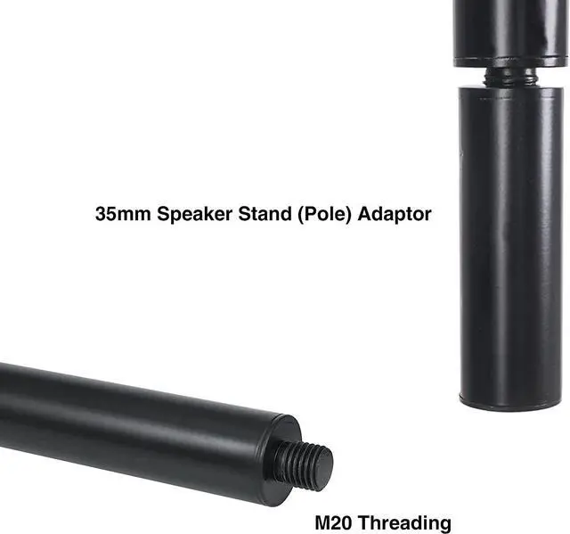 Alt view image 2 of 3 - Sound Town Pair of Speaker Stand Adapters, M20 to 35mm Adapater Sleeves for Speaker Flanges (STSD-ADM-PAIR)