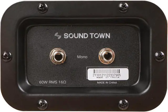 Alt view image 4 of 5 - Sound Town 1 x 12 65W Guitar Speaker Cabinet with Birch Plywood Construction, Black Tolex, Wheat Cloth Grille (GUC112BK)