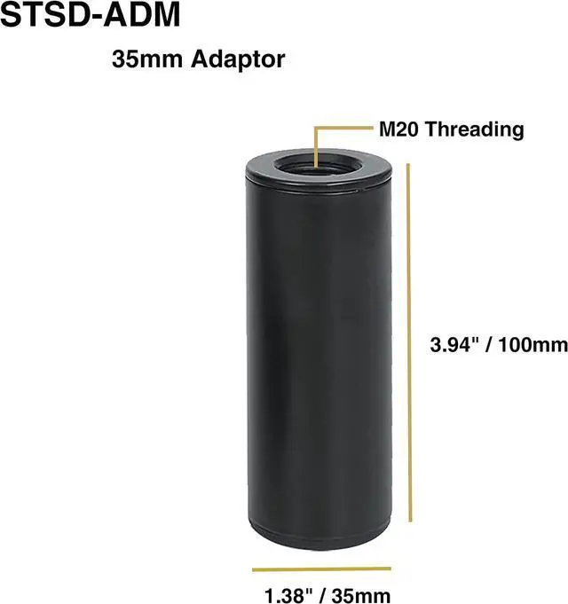 Alt view image 3 of 3 - Sound Town Pair of Speaker Stand Adapters, M20 to 35mm Adapater Sleeves for Speaker Flanges (STSD-ADM-PAIR)
