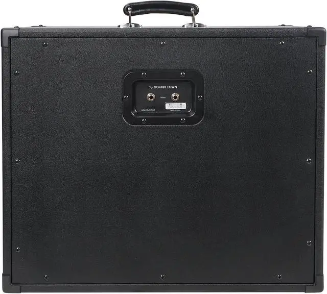 Alt view image 3 of 5 - Sound Town 1 x 12 65W Guitar Speaker Cabinet with Birch Plywood Construction, Black Tolex, Wheat Cloth Grille (GUC112BK)