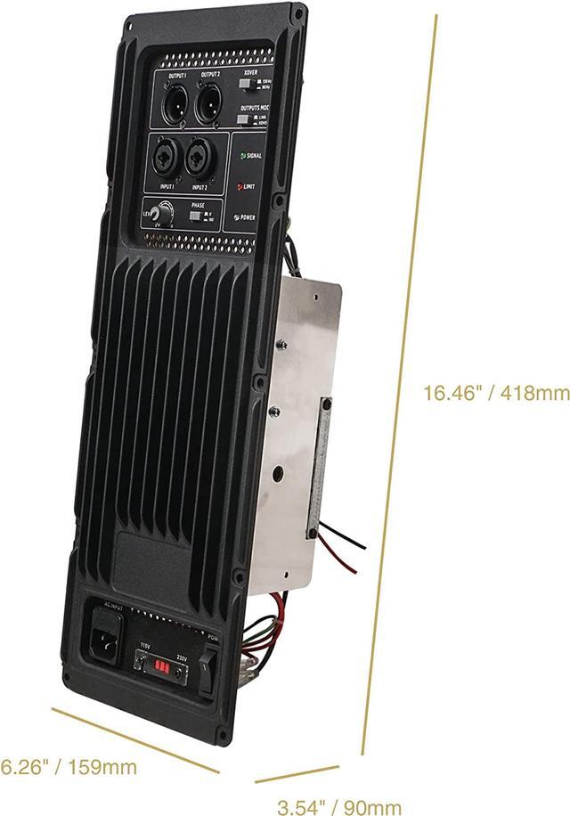 Alt view image 3 of 3 - Sound Town Class-D Plate Amplifier for PA DJ Subwoofer Cabinets, 750W RMS, w/Low-Pass Filter and High-Pass Outputs (STPAS-G1DSP)