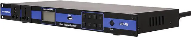 Alt view image 3 of 5 - Sound Town Rack-Mountable AC Power Conditioner/Sequencer with 10 Outlets, Aluminum Panel, Protection, Voltage Display, for Stage, Studio, Home Theater (STPS-A28)