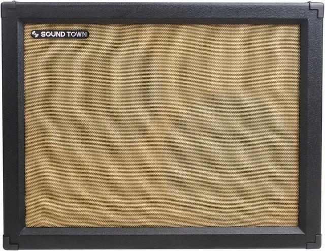 Sound Town GUC212OR 2 x 12 130W Guitar Speaker Cabinet, Plywood, Tolex, Wheat Cloth Grille Birch