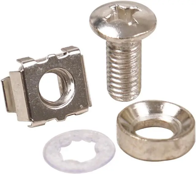 Main image of Sound Town M6 Rack Screws and Cage Nuts, 100 Sets, for Rack Cases, Server Mounting, Enclosures (STCN-M6X100)