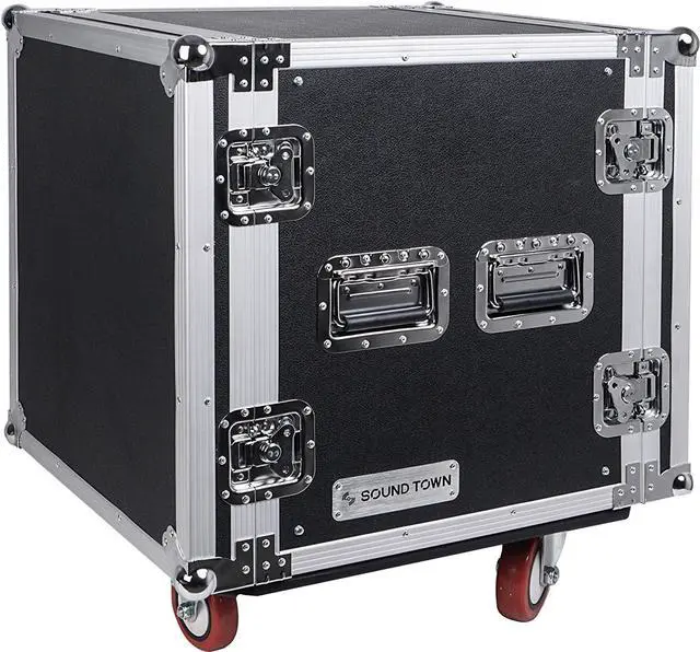 Alt view image 2 of 6 - Sound Town PA DJ Combo with 12U Rack/Road ATA Case w/Casters, One 10 Outlet AC Power Conditioner/Sequencer (STRC-12PSA28)