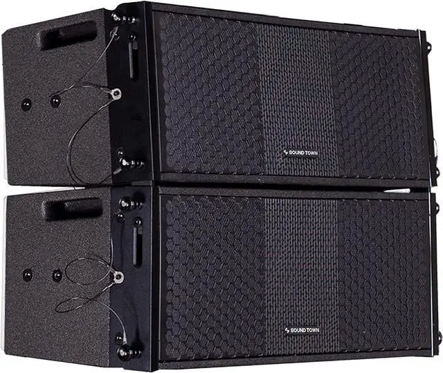 Main image of Sound Town ZETHUS Pair of Dual 8-inch Line Array Speaker System with Titanium Compression Driver, Full Range/Bi-amp Switchable, Black (ZETHUS-208BV2-PAIR)
