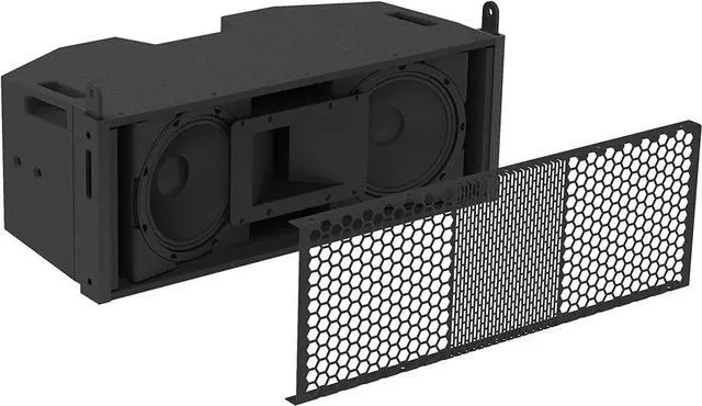 Alt view image 5 of 7 - Sound Town ZETHUS Four Dual 8-inch Line Array Speaker and Professional Amplifier System Combo Set, Full Range/Bi-amp Switchable, Black (ZETHUS-208X4A6)