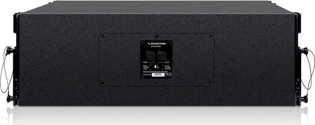 Alt view image 2 of 6 - Sound Town ZETHUS Four Dual 10-inch Line Array Speaker and Professional Amplifier System Combo Set, Full Range/Bi-amp Switchable, Black (ZETHUS-210X4A8)