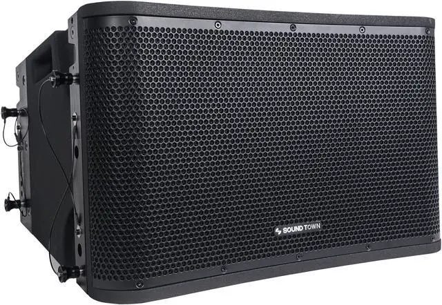Main image of Sound Town ZETHUS Series 12 Powered 2-Way Line Array Loudspeaker System with Onboard DSP, Black for Live Sound, Club, Bar, Restaurant, Church and School (ZETHUS-112BPW)