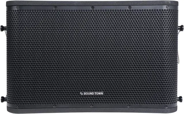 Alt view image 2 of 5 - Sound Town ZETHUS Series 12 Powered 2-Way Line Array Loudspeaker System with Onboard DSP, Black for Live Sound, Club, Bar, Restaurant, Church and School (ZETHUS-112BPW)
