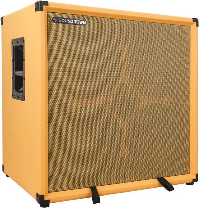 Main image of Sound Town 4 x 10 800W Bass Cabinet w/Horn, 8-ohm, 50oz Magnet, 3 Voice Coil, Birch Plywood, Orange Tolex (BGC410OR)