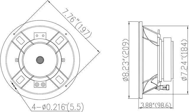 Alt view image 6 of 6 - Sound Town 8-inch 150W Cast Aluminum Frame Woofer, Replacement Woofer for PA/DJ Speakers, Bass Guitar Cabinets (STLF-08GA)