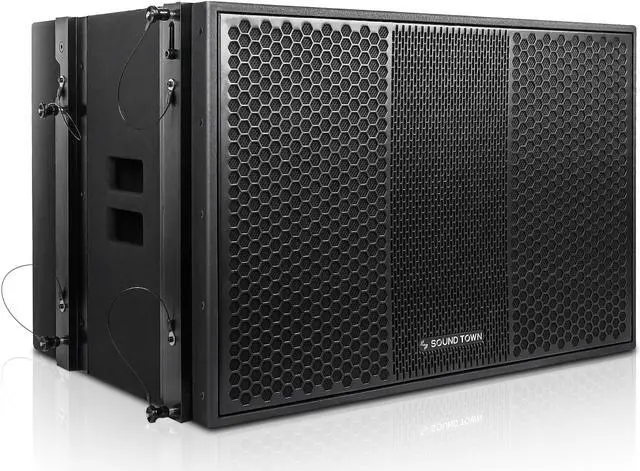 Alt view image 2 of 7 - Sound Town ZETHUS Series Line Array Speaker System with One 18-inch Line Array Subwoofer, Four Compact 2 X 10-inch Line Array Speakers, Black(ZETHUS-118S210X4)