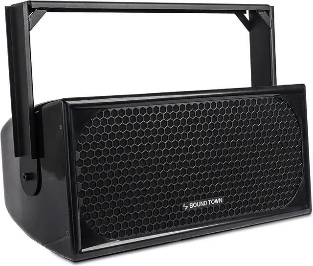 Main image of Sound Town IP55 Certified Dual 10" Weather-Resistant Loudspeaker w/U Bracket for Installation, Fiber Glass Enclosure, Black (TITAN-FG210B)