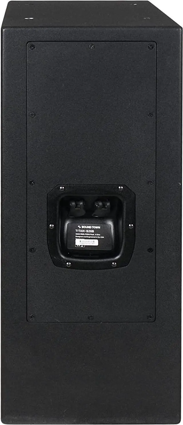 Alt view image 4 of 5 - Sound Town IP55 Certified Dual 8" Weather-Resistant Subwoofer with Folded Horn Design, Black (TITAN-S28B)