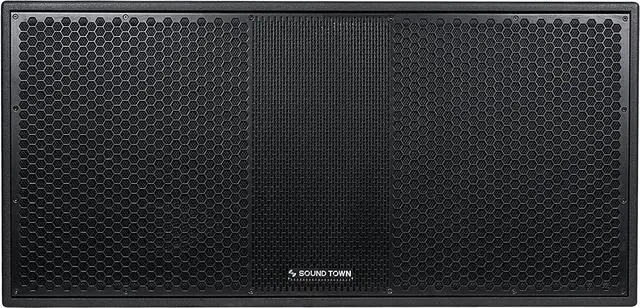 Alt view image 2 of 7 - Sound Town ZETHUS Series Dual 18" 3200W High Power Line Array Passive Subwoofer, Passive/Bi-Amp Switchable, Black, for Stages, Bars, Clubs (ZETHUS-218S)