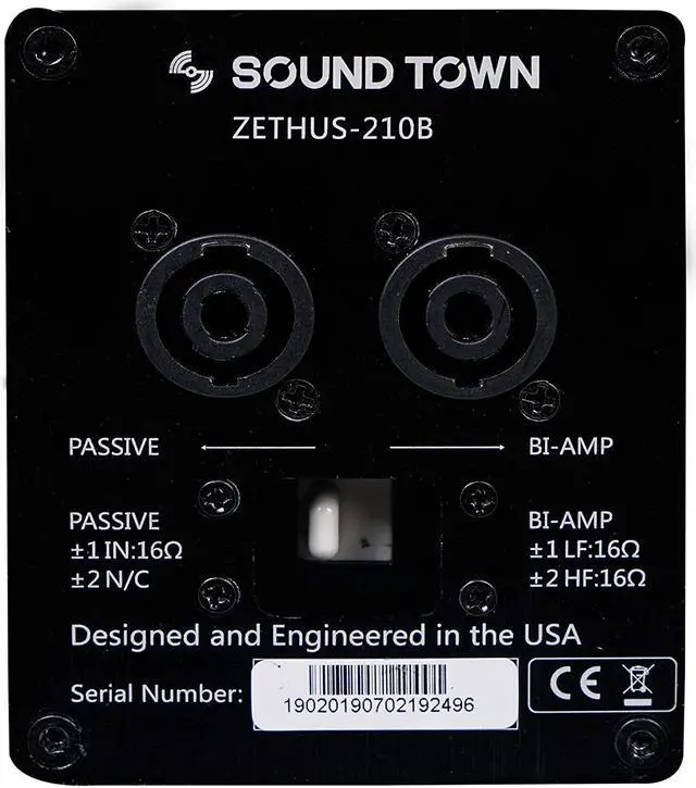Alt view image 6 of 7 - Sound Town ZETHUS Series Line Array Speaker System with One Dual 18-inch Subwoofer, Four Compact Dual 10-inch PA Speakers, One Stack Adapter, Black (ZETHUS-218S210X4)