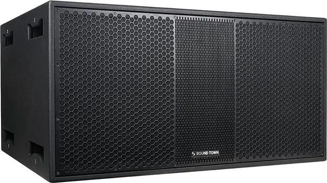 Alt view image 3 of 7 - Sound Town ZETHUS Series Line Array Speaker System with One Dual 18-inch Subwoofer, Four Compact Dual 10-inch PA Speakers, One Stack Adapter, Black (ZETHUS-218S210X4)